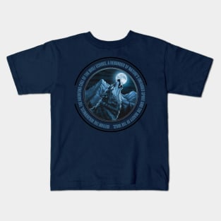 Howling Wolf Full Moon Kids T-Shirt